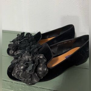 Ralph Lauren Collection Oliviera Velvet Loafers.